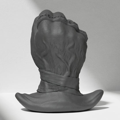 GreedyCluster ROGUE PUNCH STOPPER fist-shaped silicone dildo for anal fisting in Charcoal