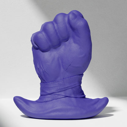 GreedyCluster ROGUE PUNCH STOPPER fist-shaped silicone dildo for anal fisting in Azure