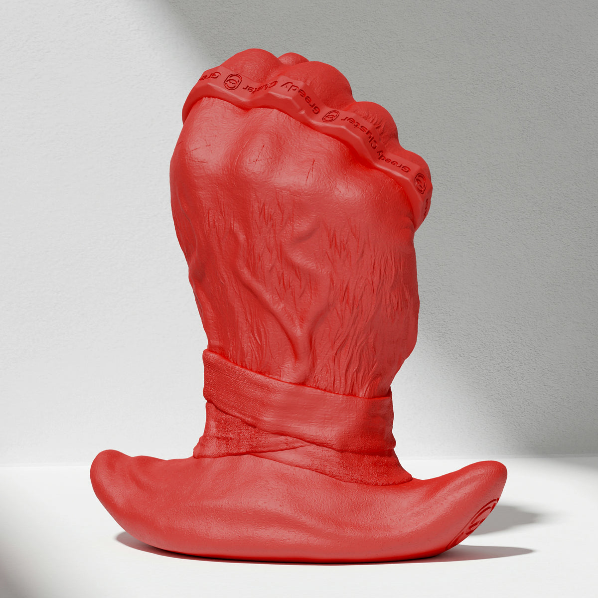 GreedyCluster ROGUE PUNCH STOPPER fist-shaped silicone dildo for anal fisting in Scarlett