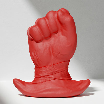 GreedyCluster ROGUE PUNCH STOPPER fist-shaped silicone dildo for anal fisting in Scarlett