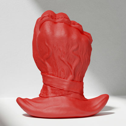 GreedyCluster ROGUE PUNCH STOPPER fist-shaped silicone dildo for anal fisting in Scarlett