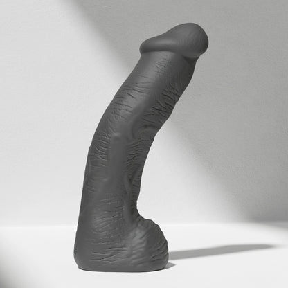 GreedyCluster SERGEANT realistic silicone dildo for depth training in Charcoal