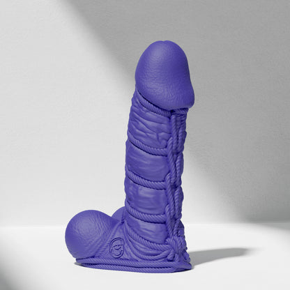 GreedyCluster SHIBARI DILDO rope-textured BDSM silicone dildo in Azure