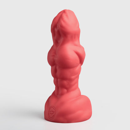 GreedyCluster ADONIS sculpted platinum silicone butt plug with stable base