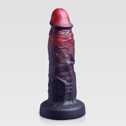 GreedyCluster BBG001 VICTOR realistic silicone dildo in Lava with detailed veins and thick shaft