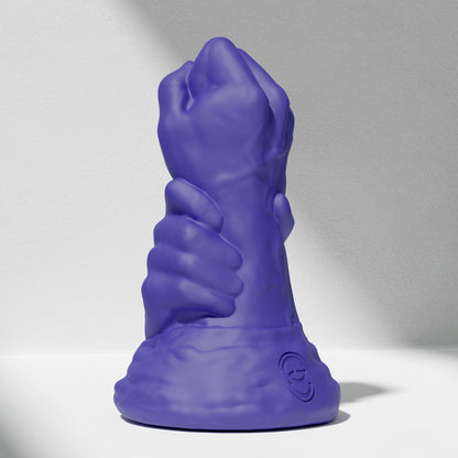 GreedyCluster DOUBLE FF DILDO double-fist silicone butt plug, Azure blue