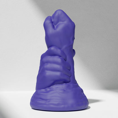 GreedyCluster DOUBLE FF DILDO double-fist silicone butt plug, Azure blue