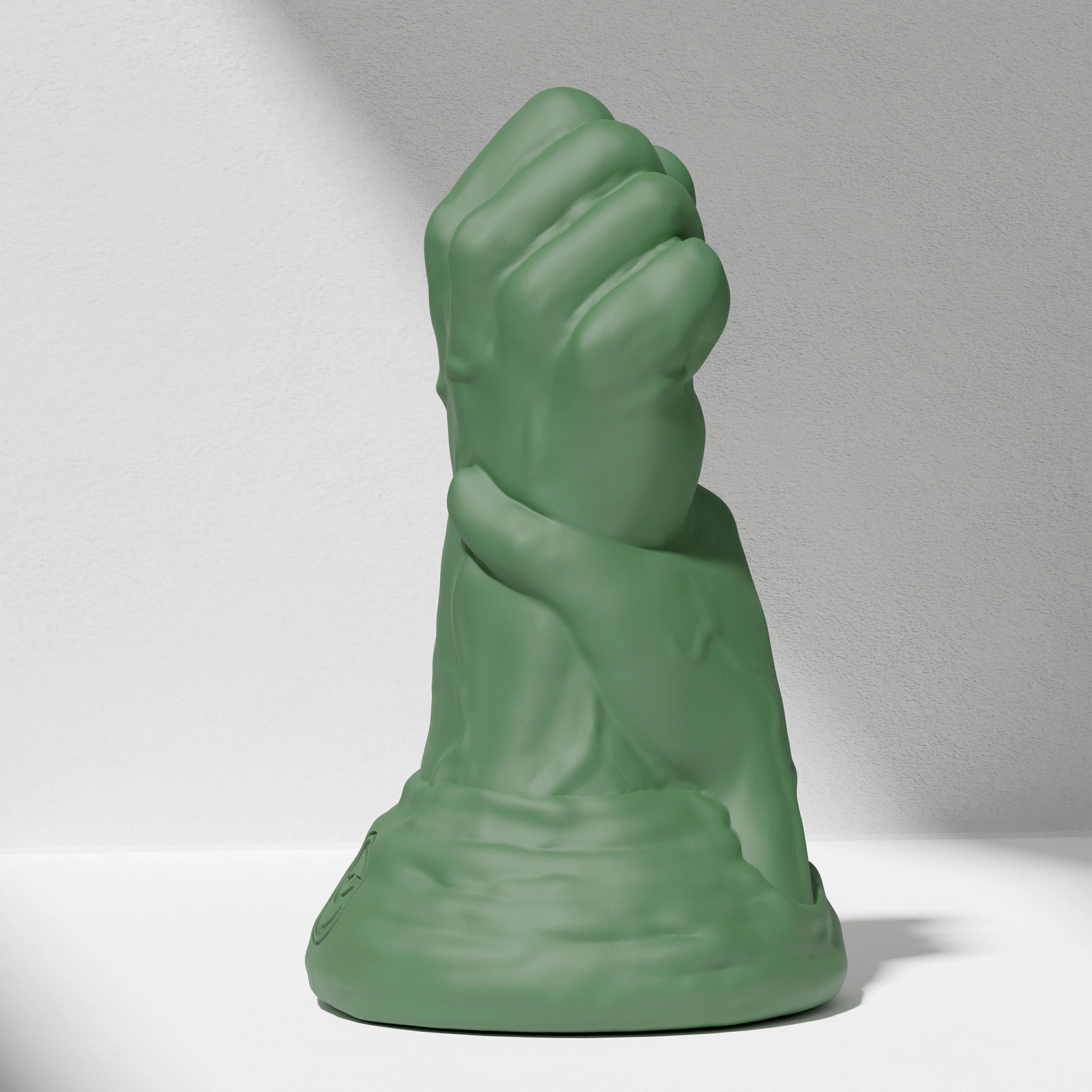 GreedyCluster DOUBLE FF DILDO double-fist silicone butt plug, vivid green