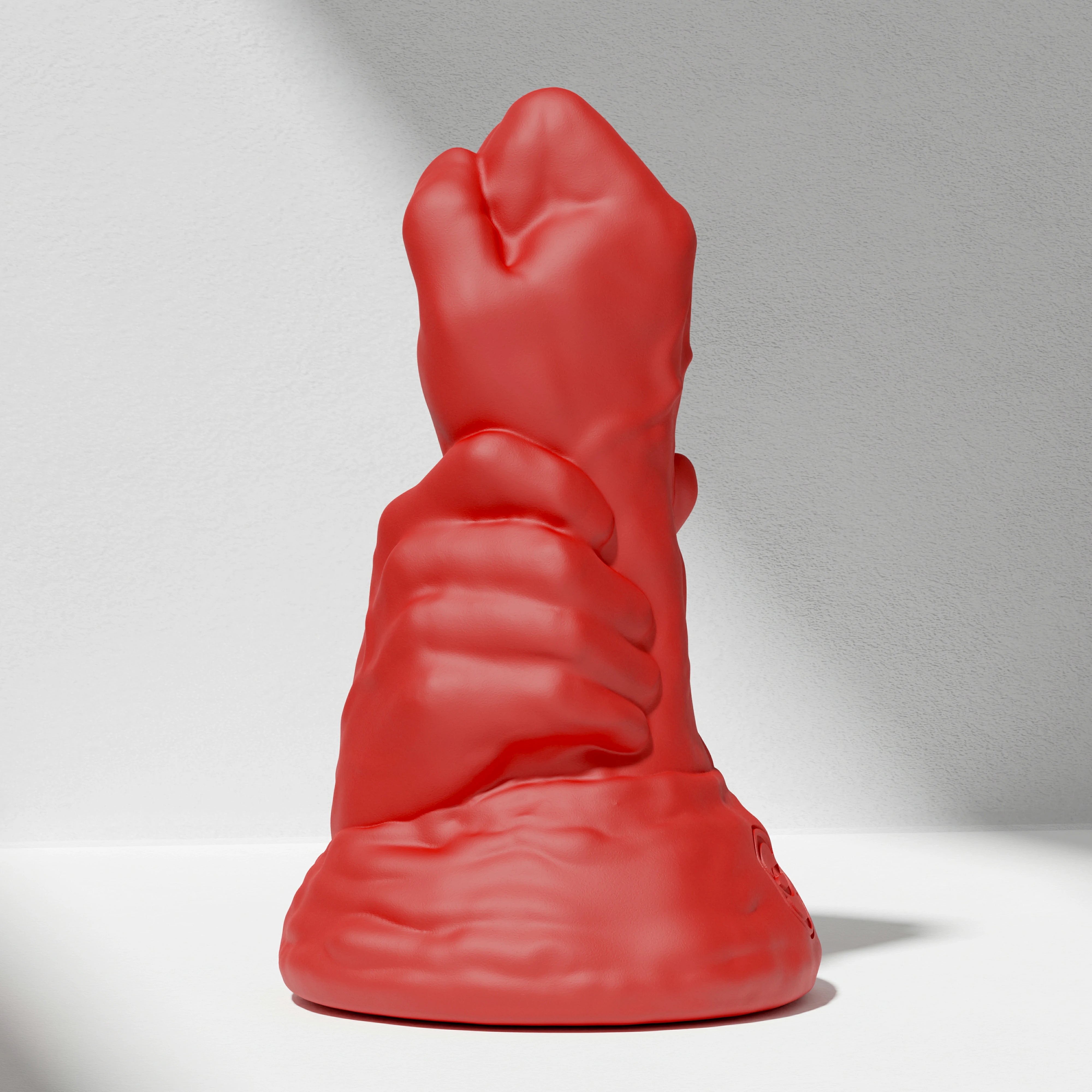 GreedyCluster DOUBLE FF DILDO double-fist silicone butt plug, Scarlett red