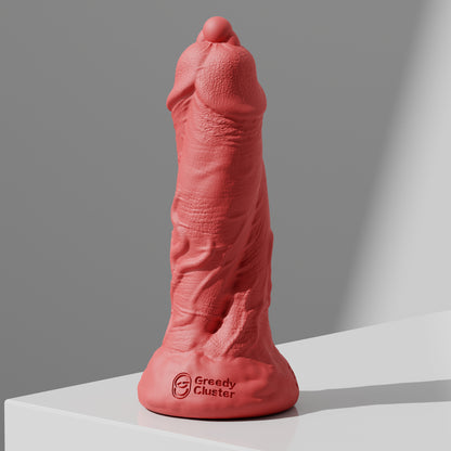 GreedyCluster D.P. DILDO double-ended silicone dildo with PA ring, product detail