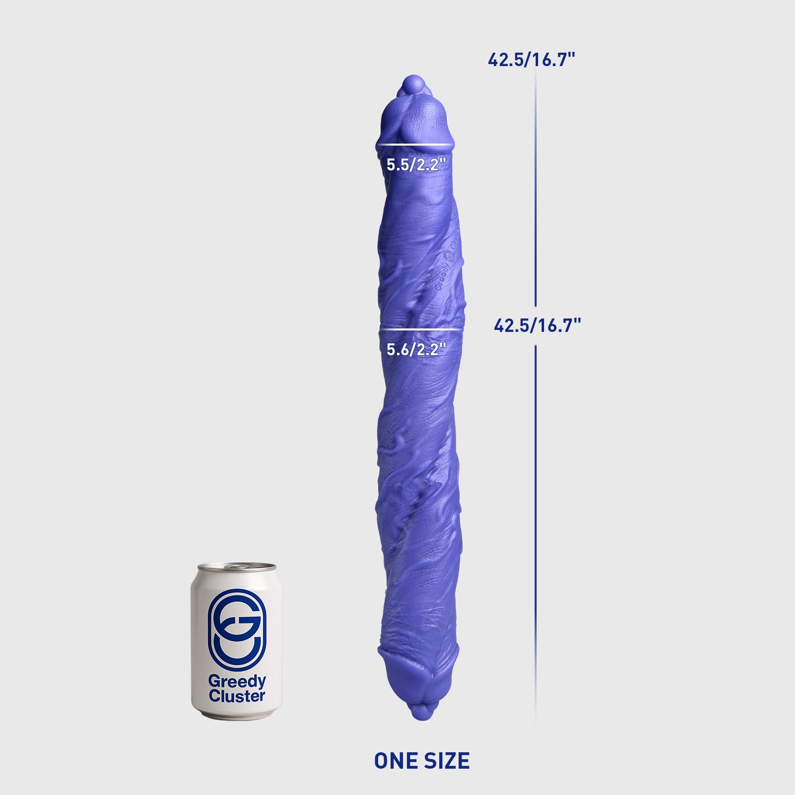 GreedyCluster DP TWIN double-ended silicone dildo product view 12