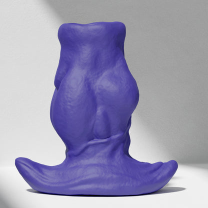 GreedyCluster GREEDY HOLE TUNNEL PLUG 01 in Azure silicone with hollow tunnel detail