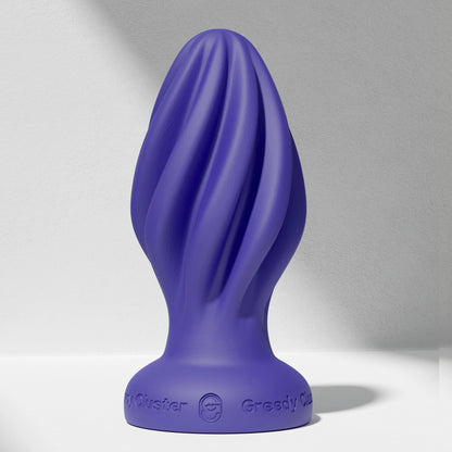 GreedyCluster GREEDYHOLE STOPPER 00 spiral silicone butt plug in Azure