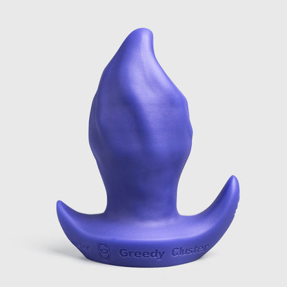 GreedyCluster GREEDYHOLE STOPPER 01 PRO silicone spiral butt plug, Azure textured design