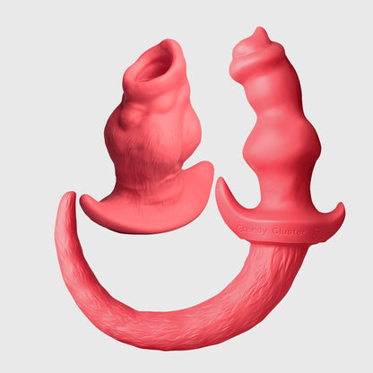 GreedyCluster GREEDYHOLE WOOFSET silicone puppy play plug set, Scarlett two-piece design