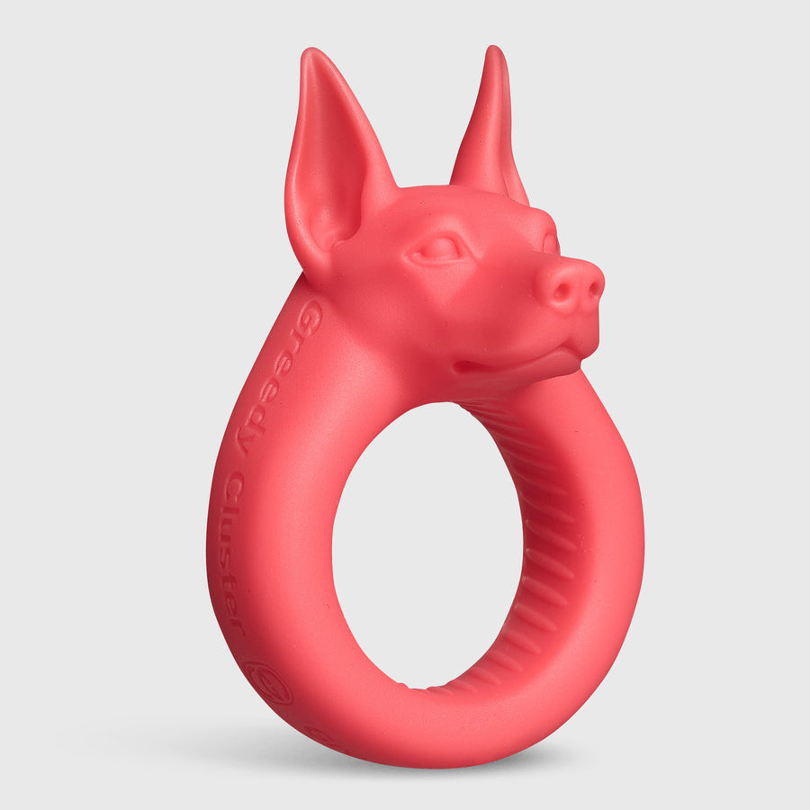 GreedyCluster O-RING 03 flexible silicone cock ring, Scarlett red