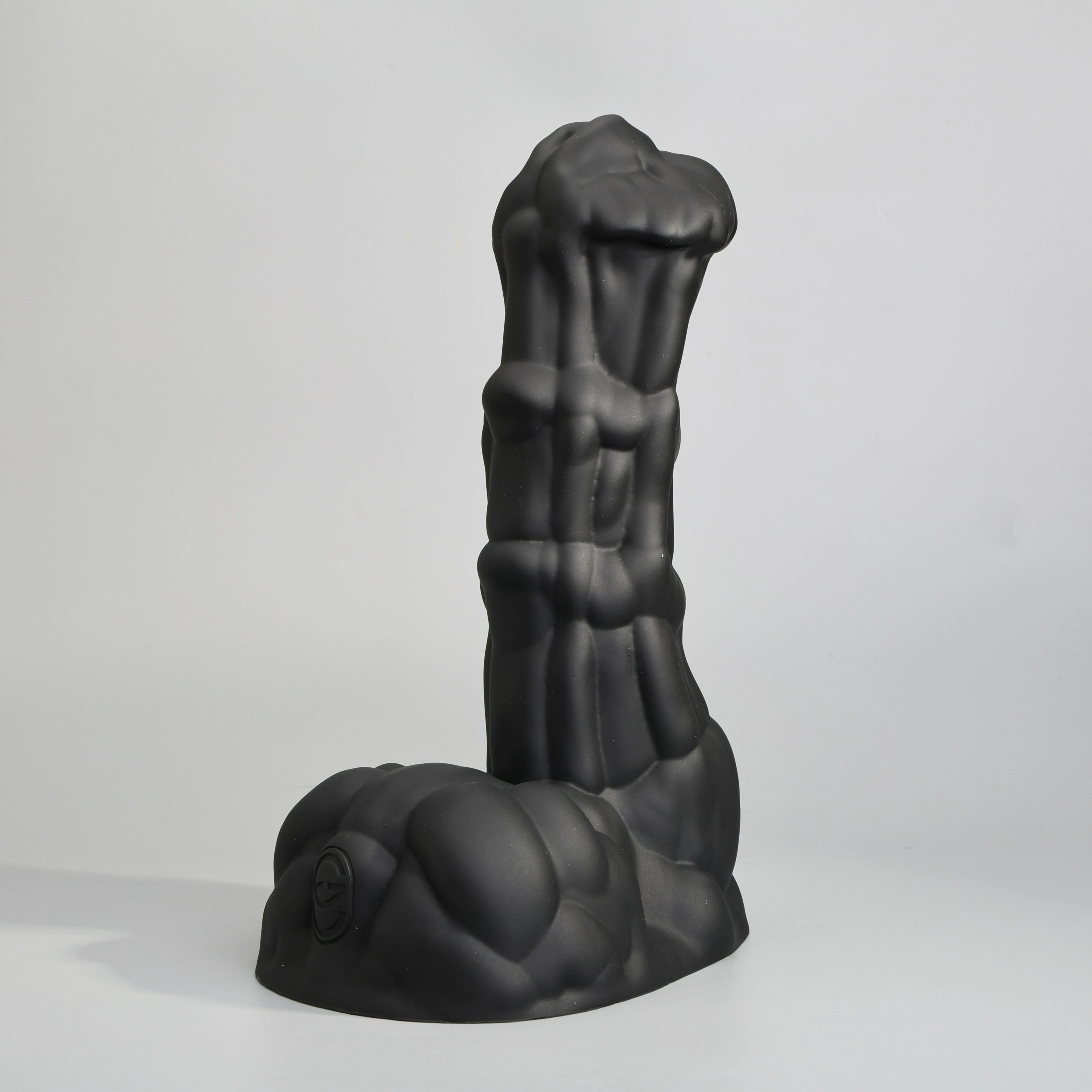 GreedyCluster PEGASUS equine fantasy silicone dildo, Charcoal detailed product view