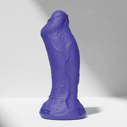 GreedyCluster RAPPER DILDO realistic silicone dildo in Azure, side view