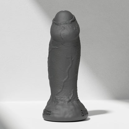 GreedyCluster RAPPER DILDO realistic silicone dildo in Charcoal with textured detail