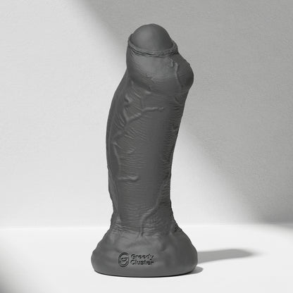 GreedyCluster RAPPER DILDO realistic silicone dildo in Charcoal with base detail