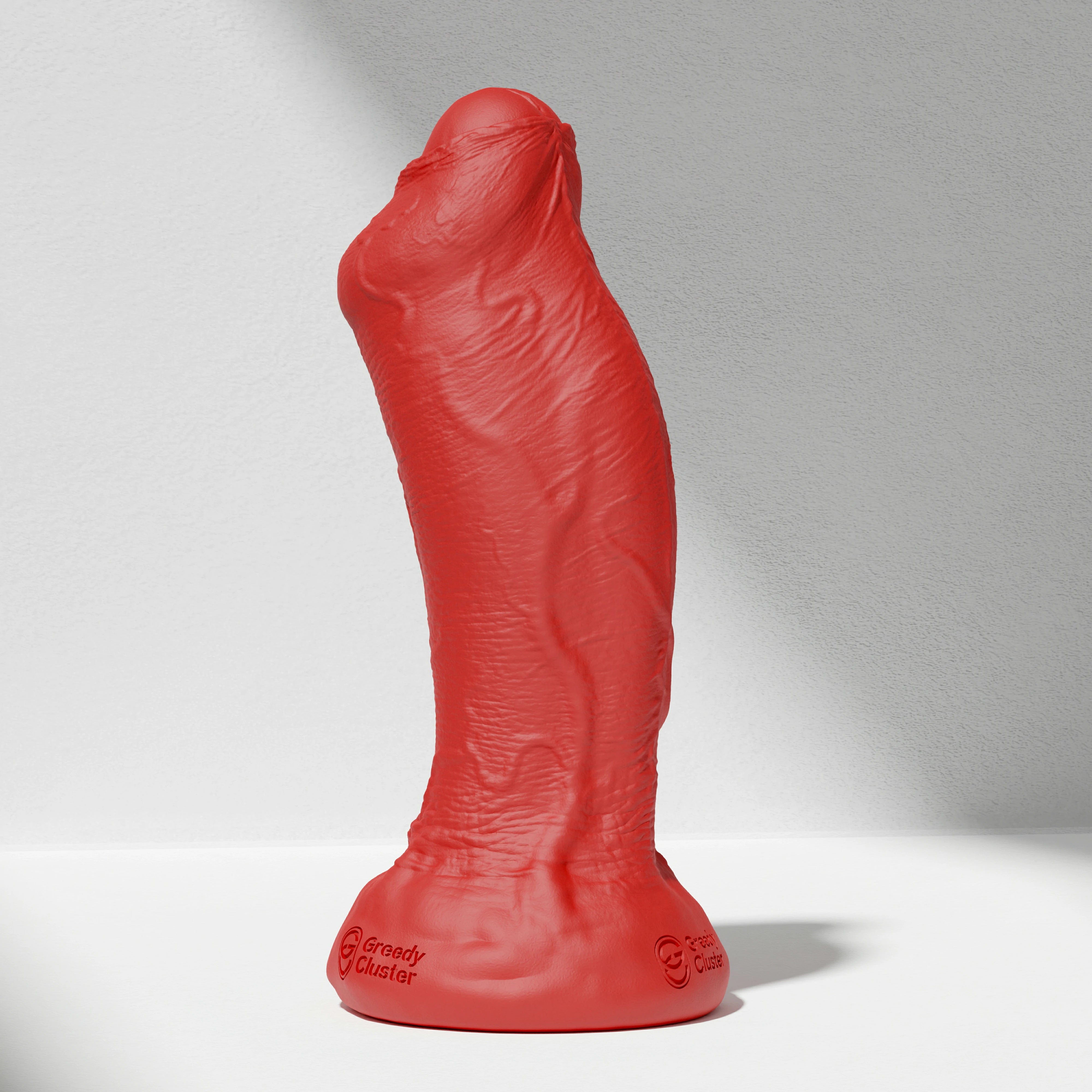 GreedyCluster RAPPER DILDO realistic silicone dildo in Scarlett, angled view