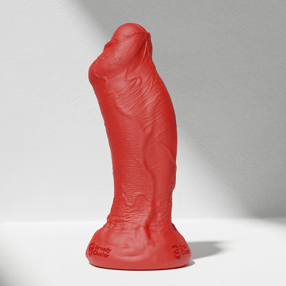 GreedyCluster RAPPER DILDO realistic silicone dildo in Scarlett, angled view