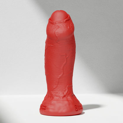 GreedyCluster RAPPER DILDO realistic silicone dildo in Scarlett, side view