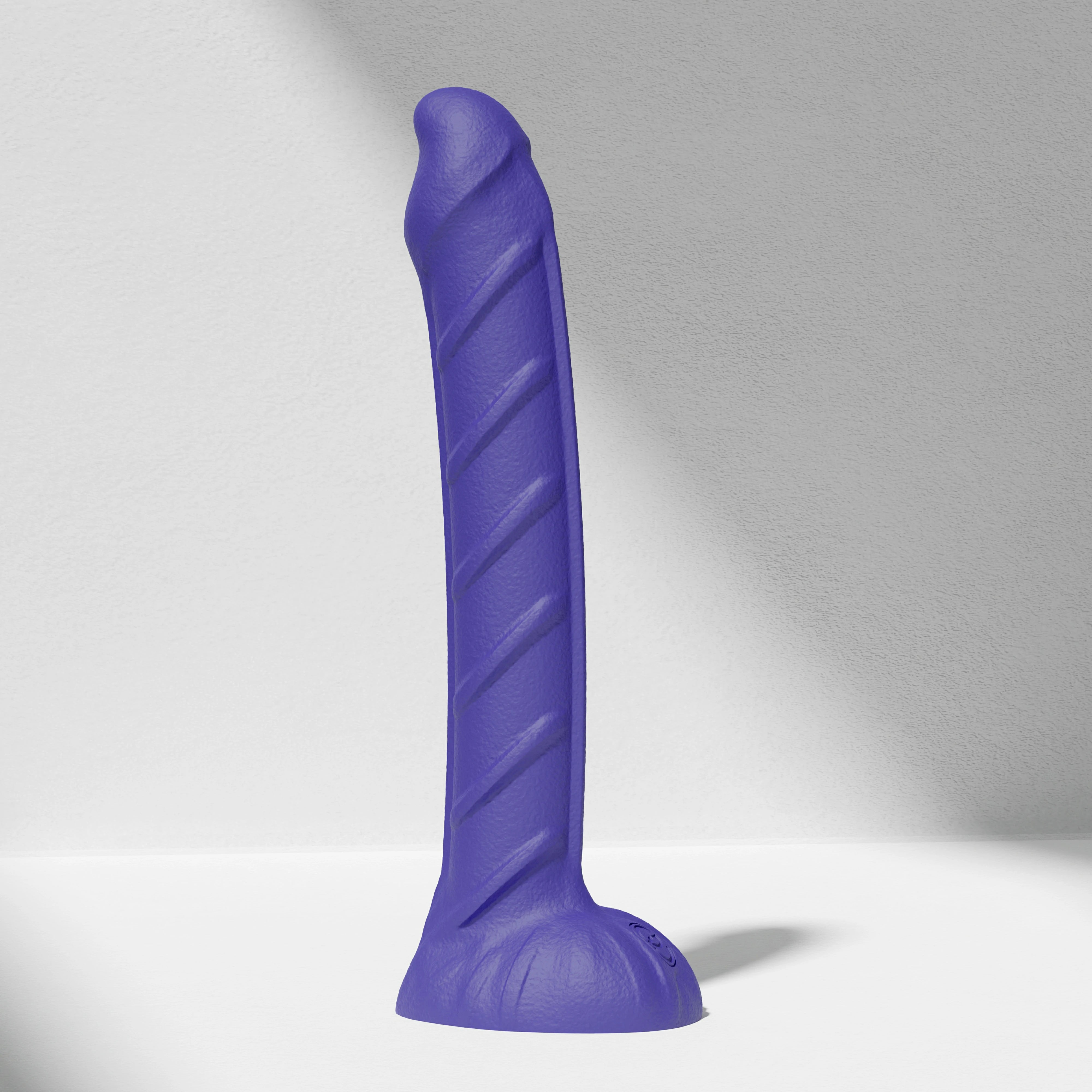 GreedyCluster REBAR DILDO curved steel-wand silicone dildo in Azure