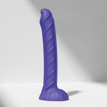 GreedyCluster REBAR DILDO curved steel-wand silicone dildo in Azure