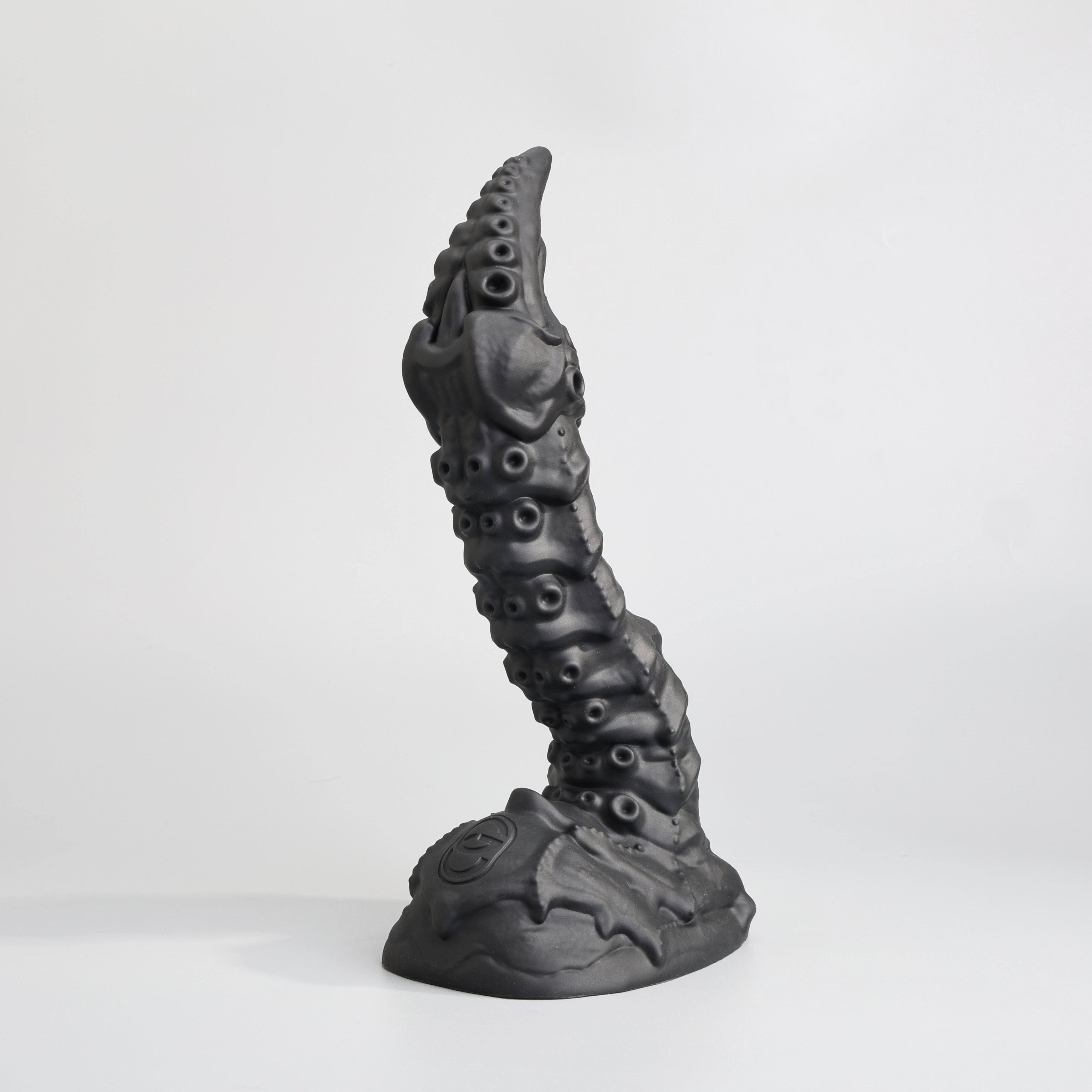 GreedyCluster STINGER scorpion tail fantasy silicone dildo, Charcoal biomechanical design