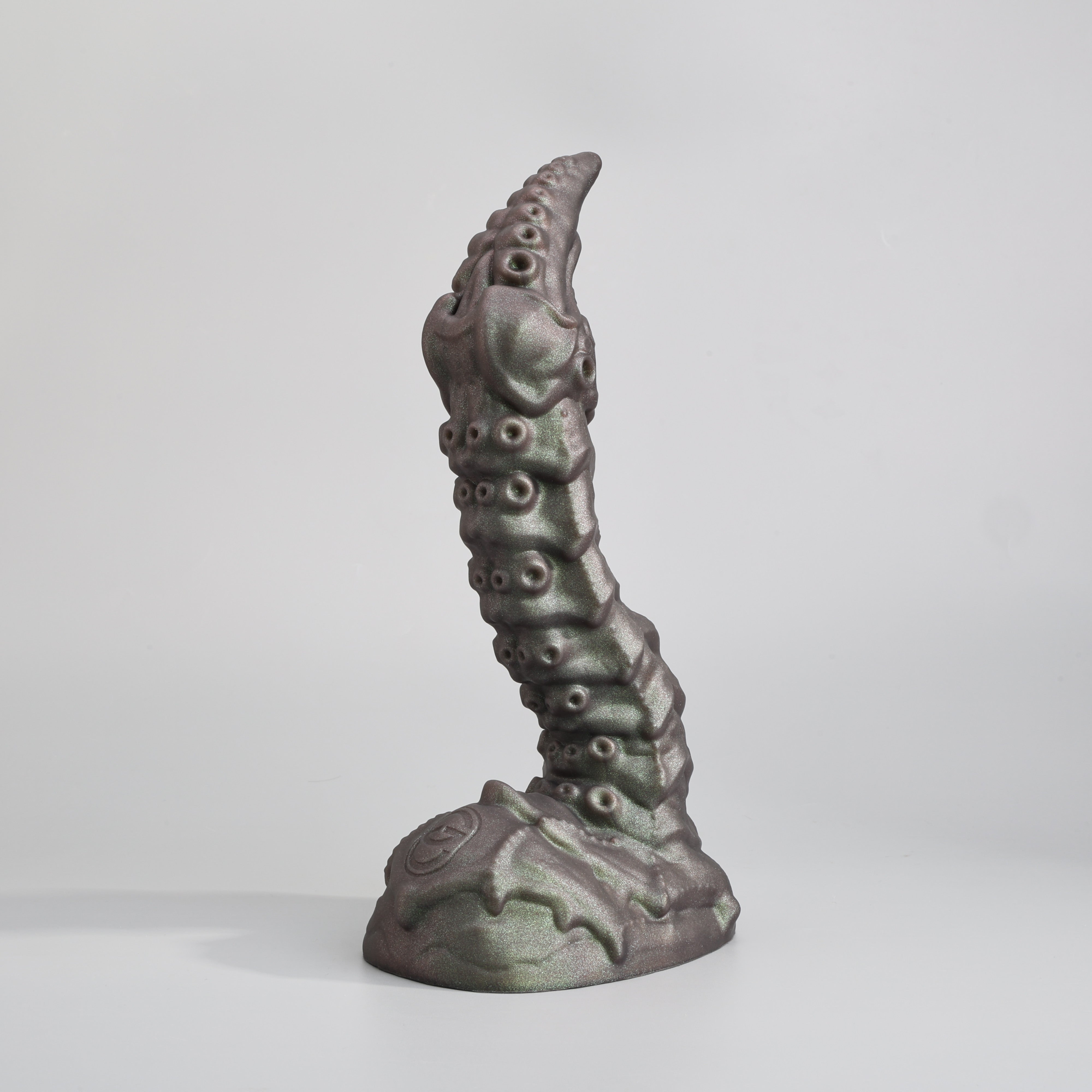 GreedyCluster STINGER scorpion tail fantasy silicone dildo, Rust biomechanical design