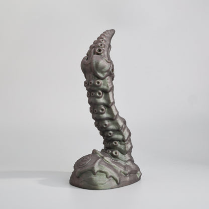 GreedyCluster STINGER scorpion tail fantasy silicone dildo, Rust biomechanical design