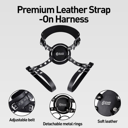 GreedyCluster STRAP-ON HARNESS adjustable harness accessory, black strap detail