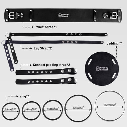GreedyCluster STRAP-ON HARNESS adjustable harness accessory, black strap detail