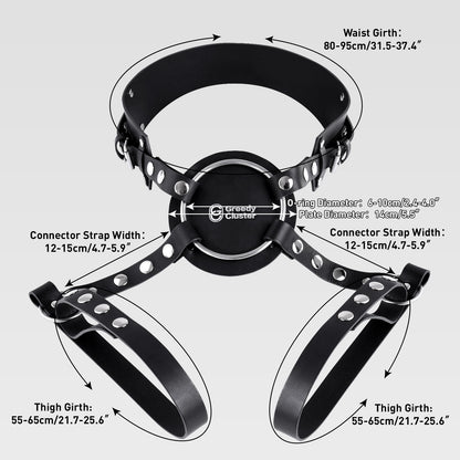 GreedyCluster STRAP-ON HARNESS adjustable harness accessory, black strap detail