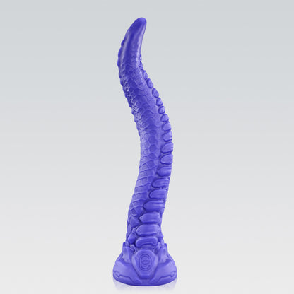GreedyCluster SYREX dragon-tail silicone dildo, Azure long textured fantasy design