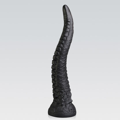 GreedyCluster SYREX dragon-tail silicone dildo, Charcoal long textured fantasy design