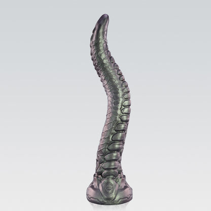GreedyCluster SYREX dragon-tail silicone dildo, Rust long textured fantasy design