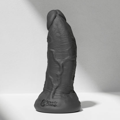 GreedyCluster THUG DILDO thick realistic silicone dildo, Charcoal anal training design