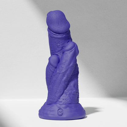 GreedyCluster TRIPLE DRAGON DILDO thick fantasy silicone dildo in Azure