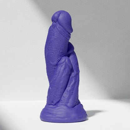 GreedyCluster TRIPLE DRAGON DILDO thick fantasy silicone dildo in Azure