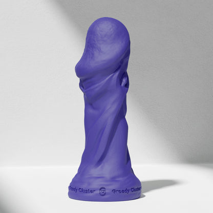 GreedyCluster TROPHY DILDO fantasy silicone dildo, Azure blue sculpted design