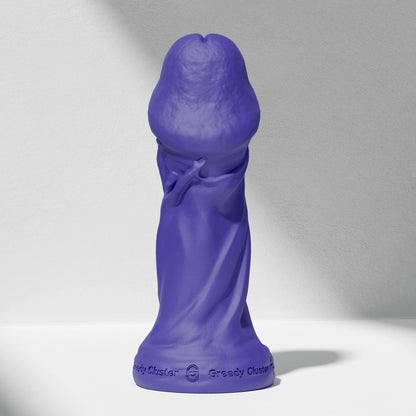 GreedyCluster TROPHY DILDO fantasy silicone dildo, Azure blue sculpted design