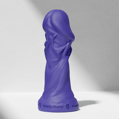 GreedyCluster TROPHY DILDO fantasy silicone dildo, Azure blue sculpted design