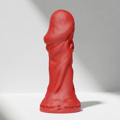 GreedyCluster TROPHY DILDO fantasy silicone dildo, Scarlett red sculpted design