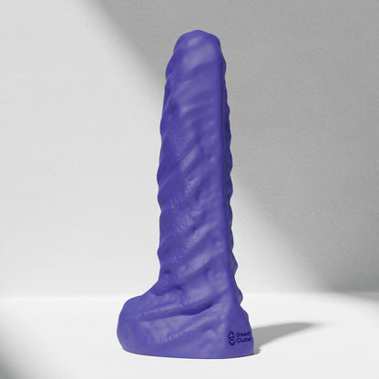 GreedyCluster TYRAN DILDO curved alien silicone dildo in Azure