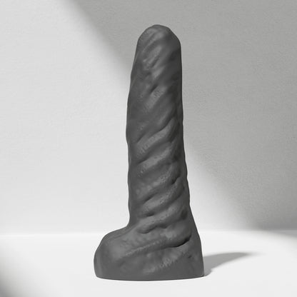 GreedyCluster TYRAN DILDO curved alien silicone dildo in Charcoal