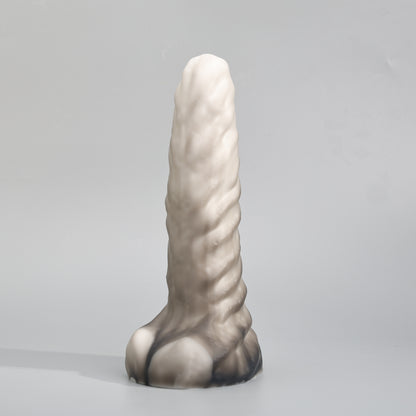 GreedyCluster TYRAN DILDO curved alien silicone dildo, Dirty textured design