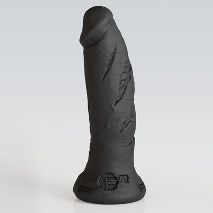 GreedyCluster WOLVERINE DILDO cybernetic realistic silicone dildo, Charcoal textured design
