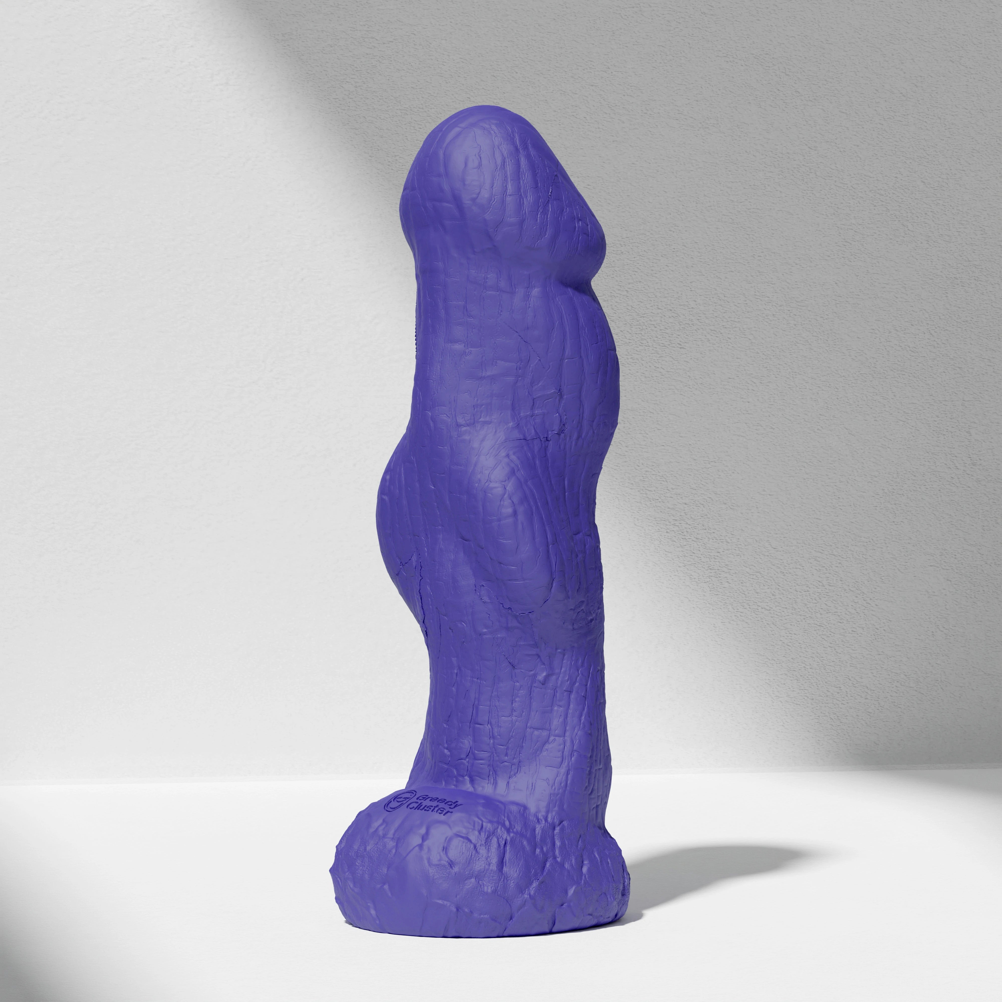 GreedyCluster HADES textured knot silicone dildo in Azure